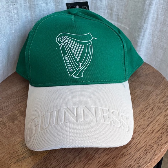 NWT Guinness Baseball Cap Dublin Ireland Adjustable Harp Logo Hat St. Pattys - Picture 2 of 8